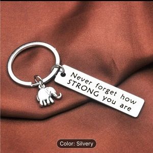 Keychain with positive quote, good vibe